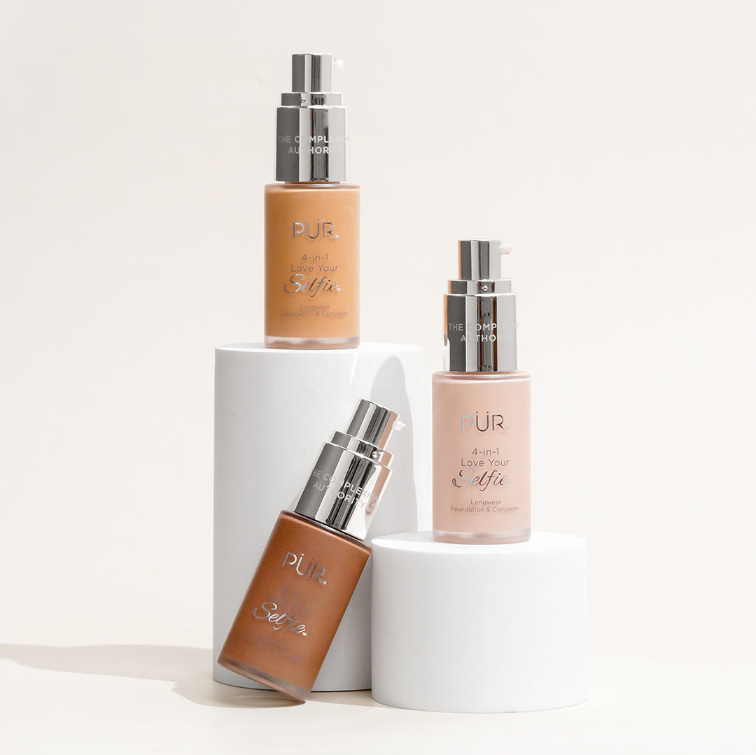 Love Your Selfie Three Shade on Posing Stool against white background