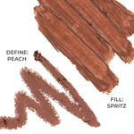 Silky Sculpt in Peach Spritz - Swatches of Define: Peach and Fill: Spritz 