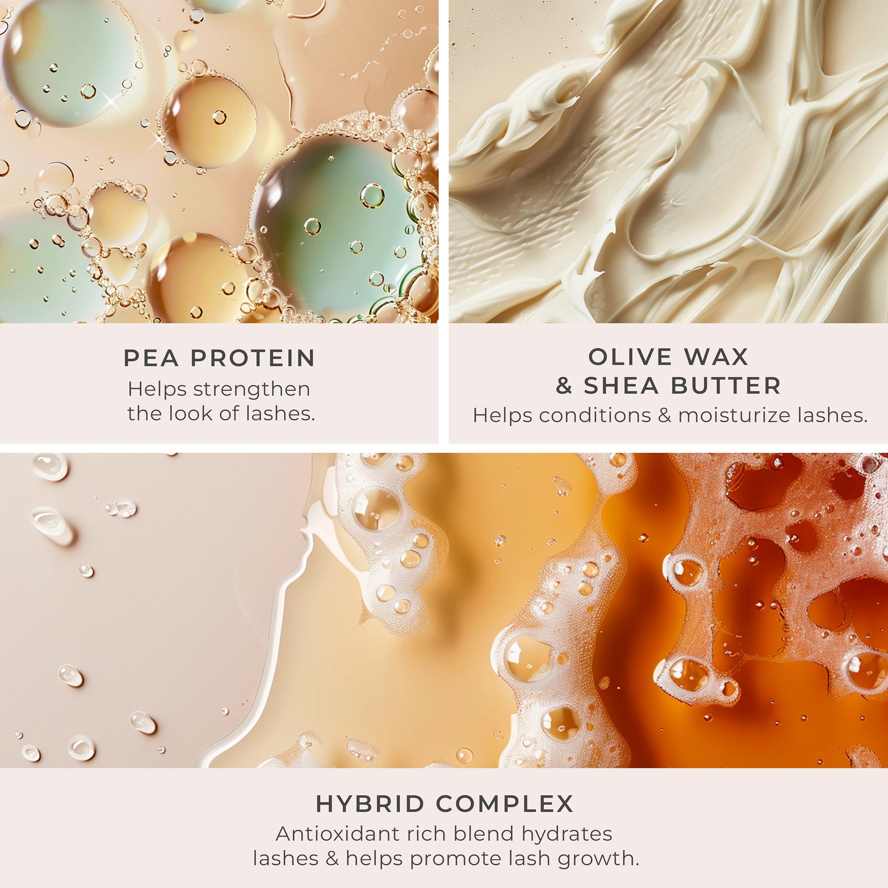 Key Ingredients of Travel Set - pea protien - olive wax with shea butter - hybrid complex withy antioxidants 