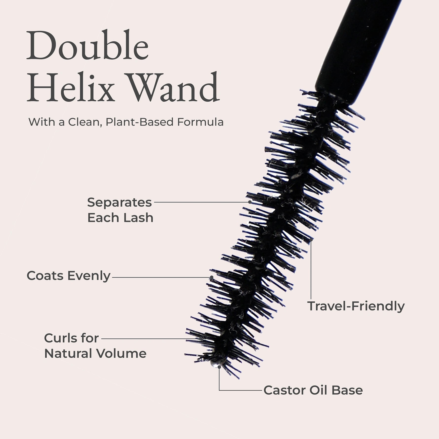 Benefits of Travel Set  with macro shot of double helix wand