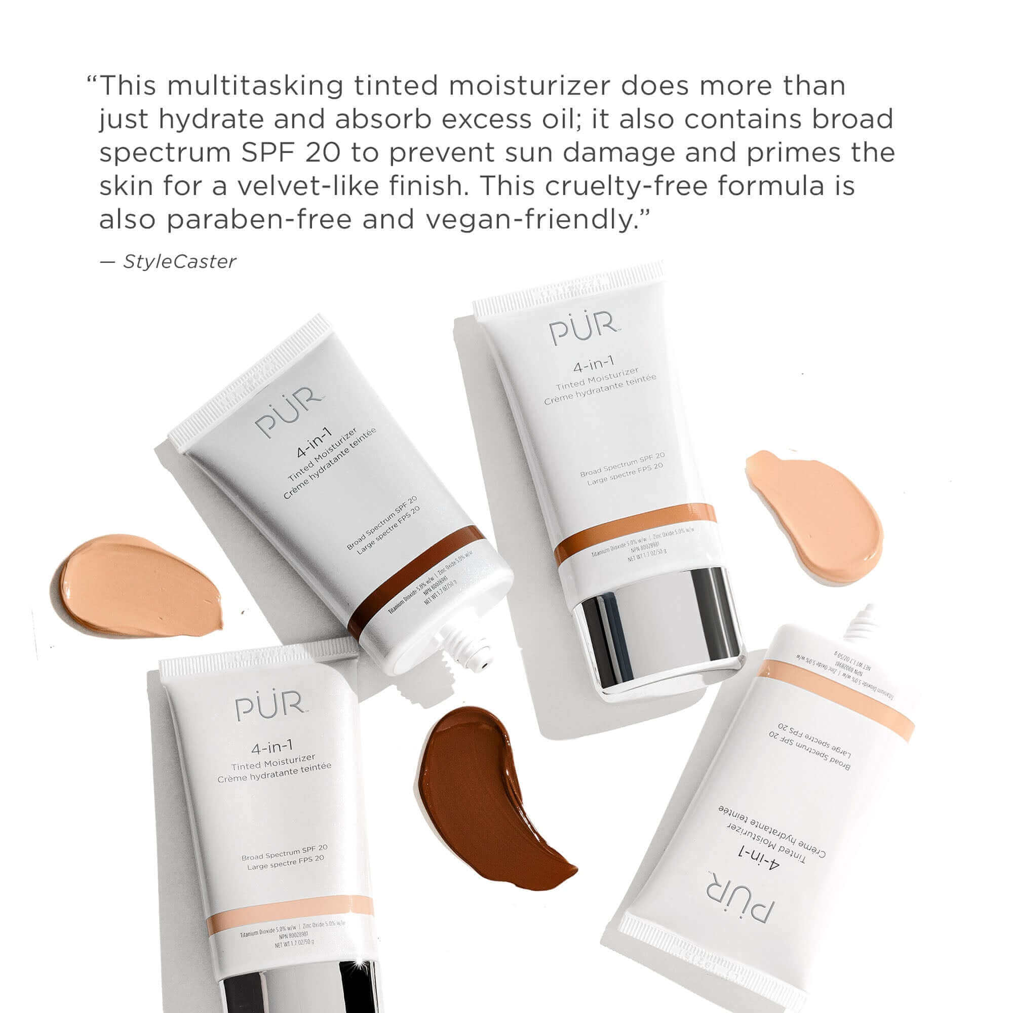 4-in-1 Tinted Moisturizer Broad Spectrum SPF 20 - PÜR