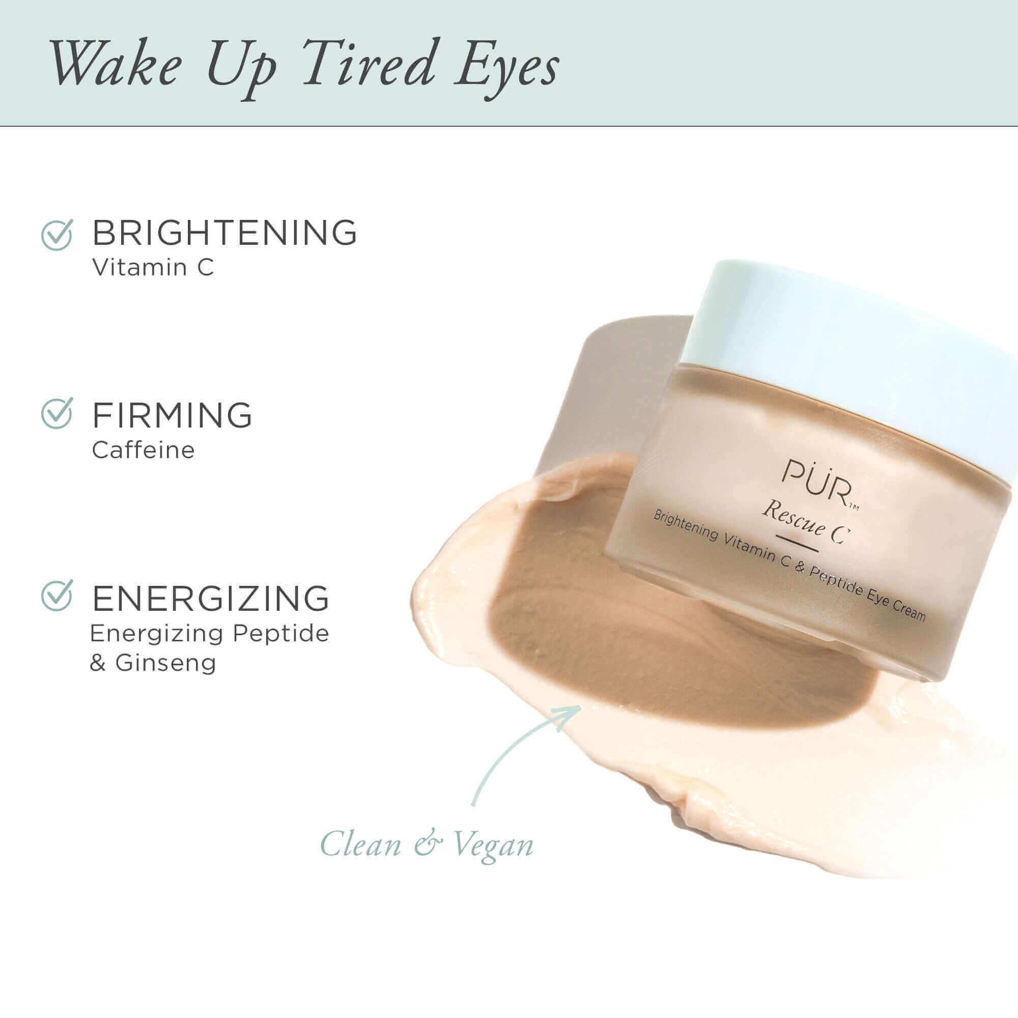 Rescue C Brightening Vitamin C & Peptide Eye Cream - PÜR