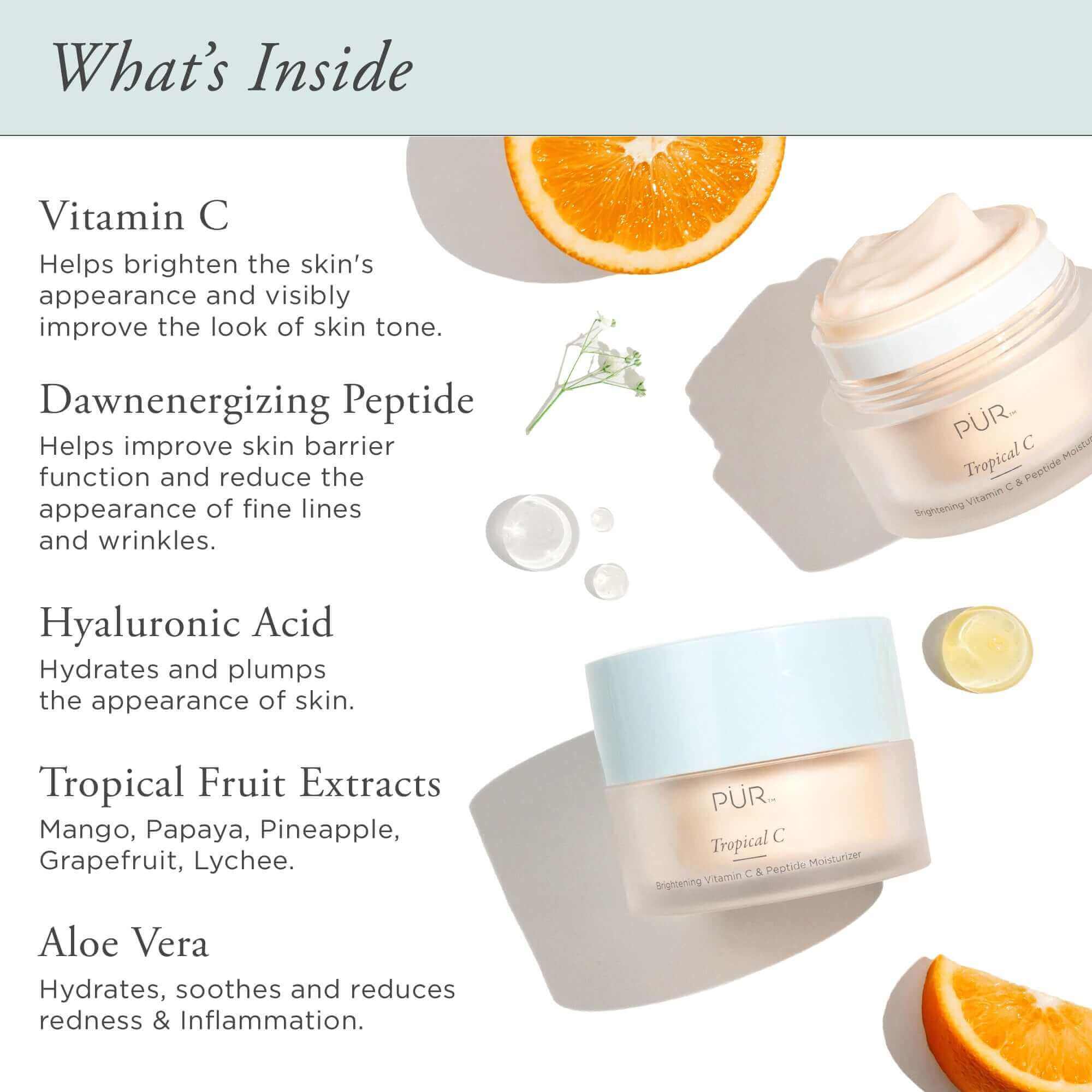 Tropical C Brightening Vitamin C & Peptide Moisturizer - PÜR